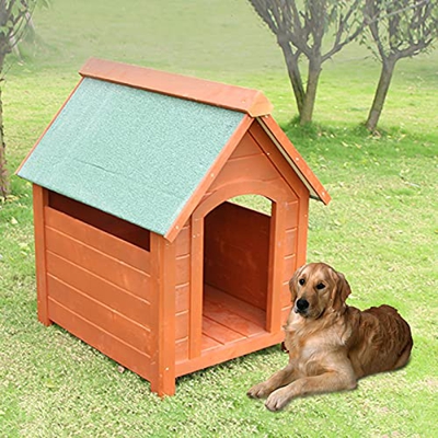 DHYBDZ Exterior de la casa para Perros pequeños, Refugio para Mascotas Impermeable de Madera para Interiores y Exteriores, Perrera para Mascotas a Pru