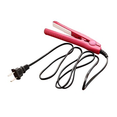 Kongqiabona-UK Mini Plancha de Pelo de Hierro Plano de cerámica portátil Profesional férula Herramientas de Peinado de diseño Antideslizante para Viaj