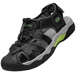 Topwolve Sandalias Deportivas para Hombre Verano Exterior Senderismo Zapatos Transpirable Peso Ligero Cuero Sandalias de Playa Trekking Casual Antides precio