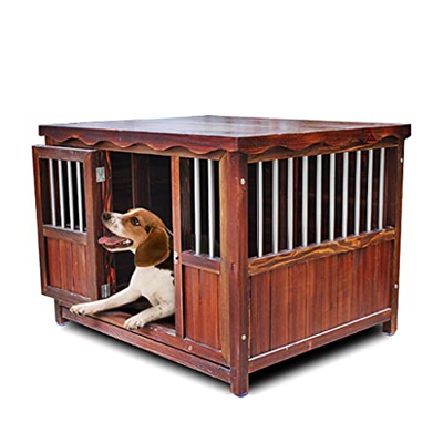 TYX Casetas Perros Exteriores Resistente Agua, Prueba Viento Casa Perros Refugio Perros Madera Perreras Perros, para Jardín Interior Pequeño Mediano,1