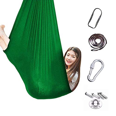 LICHUXIN Hamaca Oscilación Columpio + Percha Giratoria de 360 ° Niños Y Jóvenes, Necesidades Especiales, Hamaca Ideal para Autismo, TDAH, Asperger E I