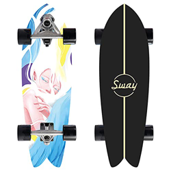 VOMI Surf Skate 32", CX7 Carving Truck Pumpping Skateboard, Rodamientos de Bolas ABEC-11, 81×25cm Arce Tablero, Adecuado para niños, Adolescentes, jóv características