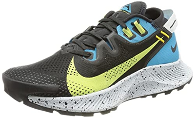 Nike W Pegasus Trail 2, Zapatillas para Correr Mujer, Off Noir Limelight Laser Blue Dk Sulfur, 40.5 EU