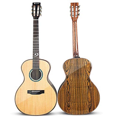 LXUA Guitarra 38 Pulgadas de Chapa de Gama Alta Piano clásico Cabeza de Madera de Abeto de la Mariposa Colorida Guitarra Popular Luz Chapa Folk Cadena