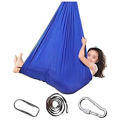 Akemaio Columpio de terapia de interior, columpio sensorial para yoga, hamaca elástica para niños, adolescentes, adultos, niños con bolsillo