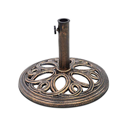 COSTWAY Base para Sombrilla Paragüero Soporte de Hierro Fundido para Poste de 38 mm - 48 mm para Parasol Playa Jardín Terraza Patio características