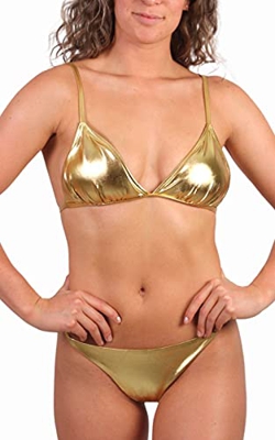 Bikini Dorado - Bikini De Tirantes Set - Bañadores Mujeres - Bikini Mujer - Bañadores De Mujer - Bikinis Chica - Trajes de Baño Mujer - Bikinis Sexy -