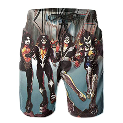 Kiss Band - Pantalones cortos de playa para hombre, impresión de doble cara, secado rápido y fácil de limpiar precio