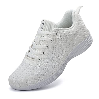 CXWRZB Mujer Hombre Gimnasia Ligero Sneakers Zapatillas de Deportivos de Running para Blanco C 36 EU