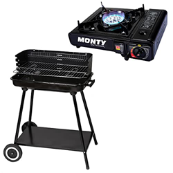 Cocina portátil de Gas de Acero Negro (Pack Barbacoa) en oferta