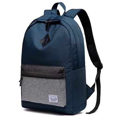 VASCHY Mochila Hombre,Mochilas Escolares Juveniles Resistente Al Agua Mochila Portatil 15 Pulgadas Mochila Mujer Casual para Universitarios Viaje Trab