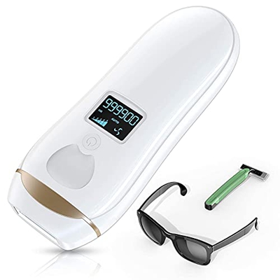 Depiladora Luz Pulsada, IPL Depiladora Mujer 999,000 Flashes, Maquina Depilacion Laser, Sistemas de Depilacion Dispositivo Profesional para Facial Pie