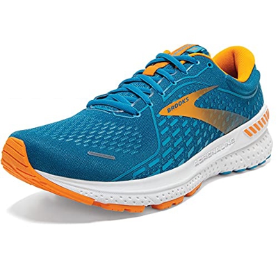 Brooks Adrenaline GTS 21, Zapatillas para Correr Hombre, Vivid Blue Orange White, 44 EU