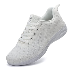 CXWRZB Mujer Hombre Gimnasia Ligero Sneakers Zapatillas de Deportivos de Running para Blanco C 41 EU en oferta