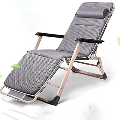 Silla de Gravedad Cero Plegable sillas de jardín reclinables sillas Plegables reclinables al Aire Libre para Playa, Patio, jardín, Camping, K