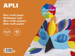 APLI 17596 - Bloc papeles surtidos 32 x 24 cm 45 hojas en oferta