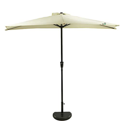 MaxxGarden – Sombrilla de jardín de pared Ø270 cm semiparasol, color champán precio