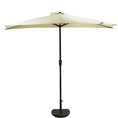 MaxxGarden – Sombrilla de jardín de pared Ø270 cm semiparasol, color champán