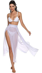 Falda Larga para Mujer Verano Pareo Boho Split Color Sólido Fiesta Skirts Vestido de Playa Casual Bikini Bañador características