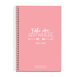 Miquelrius - Agenda Escolar 2021-2022, Tamaño Activa 11.7 x 17.4 cm, Semana Vista, Write Rosa, Idioma Español precio