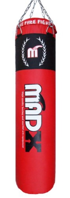 MADX - Saco de boxeo con cadena (1,5 m), color rojo