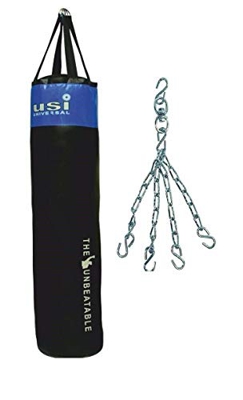USI Crusher - Saco de boxeo sin relleno para saco de boxeo y cadena (180 cm)