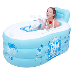 Conveniente Bañera Inflable Espesada bañera for Adultos bañera Plegable Nadar (Color : Manual, Size : S) características