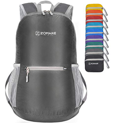 ZOMAKE Mochila Plegable Ligera 20L, Mochilas Pequeñas para Hombre Mujer, Mochilas Compacta para Viajar Senderismo(Gris Oscuro) en oferta