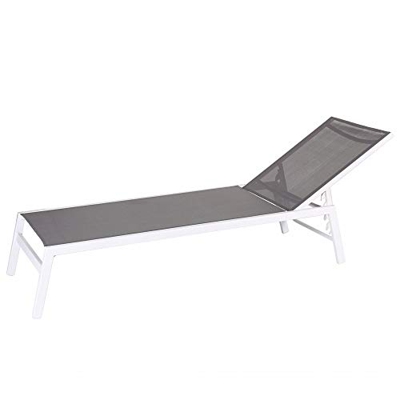 Tumbona apilable para jardín de Aluminio marrón Garden - LOLAhome (Gris)