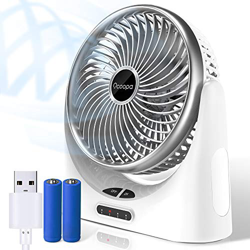 OCOOPA Ventilador de mesa silencioso - USB con batería recargable de 4000 mAh - Luz LED móvil - 3 niveles - Ventilador personal perfecto - para el hog precio