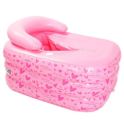 Conveniente Bañera Inflable Espesada bañera for Adultos bañera Plegable Nadar (Color : Manual) en oferta