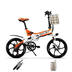 cysum TOP730 20 Pulgadas Bicicleta eléctrica Plegable para Adultos, 250W Motor 48V 8Ah Batería Citybikes, 25 km/h Shimano 7 Speeds MTB de Doble suspen precio
