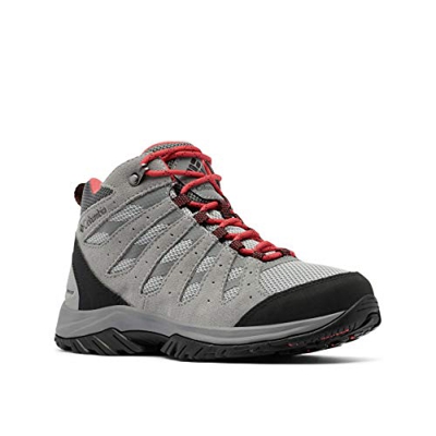 Columbia Redmond III Mid Waterproof, Zapatillas para Caminar Mujer, Coral Rojo Vapor, 39 EU