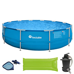 TecTake 800580 Piscina Desmontable, Swimming Pool, Tejido de PVC, Construcción Robusta, Fácil Montaje, Compacta - Disponible en Varios Modelos (Azul | características