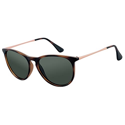 EFE Gafas de sol polarizadas mujer hombre unisex polaroid gafas Retro y Moda ligeros comodos protección UV400 redondas para Pesca Senderismo Conducir 