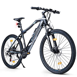 BLUEWHEEL e-bike 27.5" & 29" I Marca Alemana de Calidad | Bicicleta de montaña eléctrica | Conforme a UE | 21 Marchas y Motor Trasero 25 km/h | Horqui características