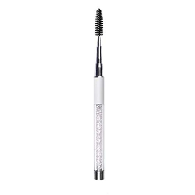teng hong hui Pincel de pestañas de Mango de Cristal 1pc con brocha de Mango de Cristal Mascara Cap Cy Cyebrow Mascara cepillos Aplicador de pestañas 