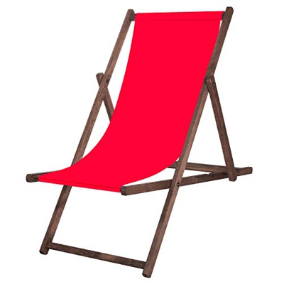 SPRINGOS Tumbona plegable para jardín y casa, para relajarse o para el tiempo libre (rojo)