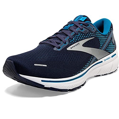 Brooks Ghost 14, Zapatillas para Correr Hombre, Navy Stellar White, 42.5 EU