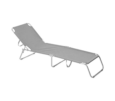 2309 Silla plegable con respaldo ajustable para playa o jardín - Gris