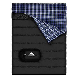 Saco de dormir doble de franela de algodón para acampar, mochilero o senderismo. Tamaño Queen 2 Persona Impermeable Saco de dormir para adultos o adol precio
