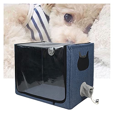 O·Lankeji Caja de Nido de atomización para Mascotas, Gran Mascota o Grupo Gato de Gato oxígeno ICU Jaula, Máquina de inhalación de oxígeno Dedicada Ca