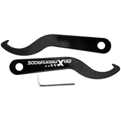 2x Llave inglesa de acero de ajuste de acero para rendimiento Coilovers negro en oferta