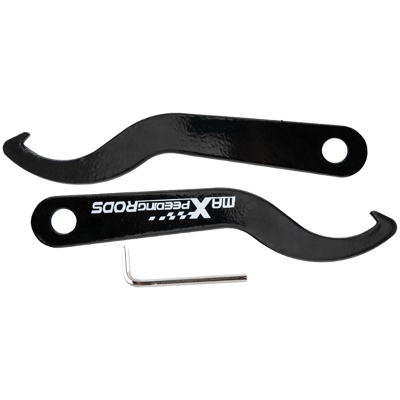 2x Llave inglesa de acero de ajuste de acero para rendimiento Coilovers negro
