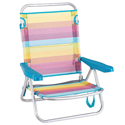 Silla Playa con cojín de 4 Posiciones de Aluminio y textileno de 61x47x80 cm (Rainbow sin cojin) precio