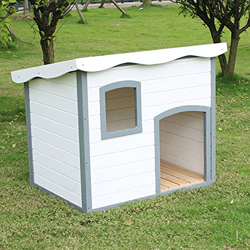 DHYBDZ Casa para Perros de Madera para Perros Grandes, medianos y pequeños, Perrera Resistente a la Intemperie al Aire Libre con Parte Superior Abiert características