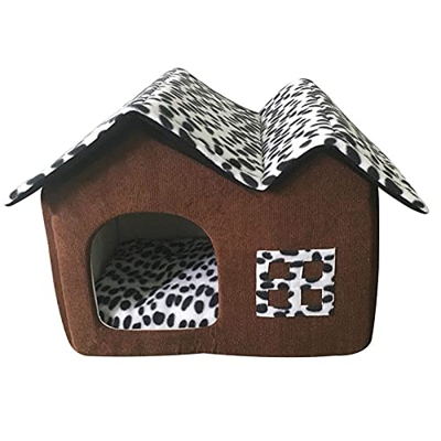 dog crate Casa de perro gato bañada cálido gato jaula lindo perro casa cachorro nido casero doméstico cachorro gato cómodo plegable mascota vallas par