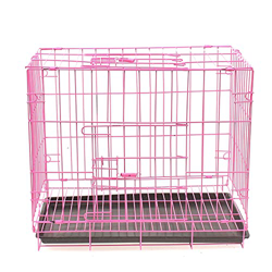 ZHANGJINYISHOP2016 Dog Crate Carrier Pet Pet Pet Pet Kennel Cable Cat Dog House CASA Caja DE Caja DE Caja DE Juego Pintura Caja Rosa/Azul Vallas para  en oferta