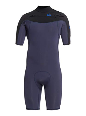 Quiksilver - 2/2mm Syncro Traje de Surf de Primavera con Cremallera en el Pecho y Manga Corta para Adulto