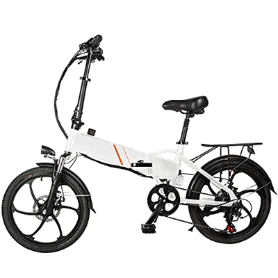 20 Pulgadas Bicicleta eléctrica Fest-nighj de Asistencia eléctrica Plegable Ciclomotor E-Bike 350W 10.4AH Batería Alcance de 80 km para desplazamiento
